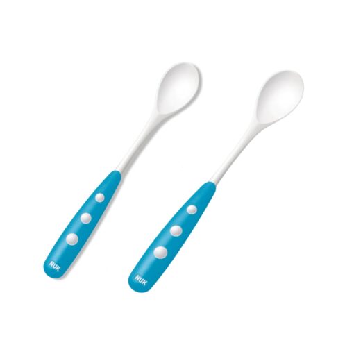 Nuk 2 Cuillères Couleur Bleu 6m+