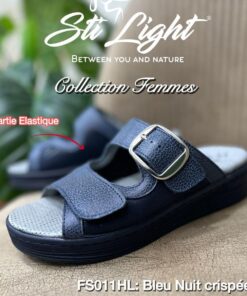 Sabot Orthopédique STI Femme Bleu Nuit Crispée FS011HL