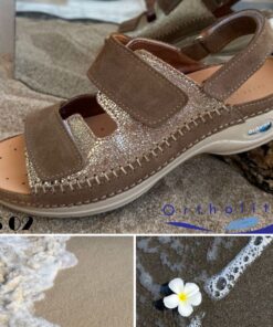 Sandale Orthopédique Ortholite Femme Taupe SD02