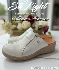 Sabot Orthopédique STI Femme Beige Doré EV010