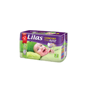 Lilas Confort Max Actif Couche Bébé 2ème Age Taille 2 3-5 kg 34 pièces