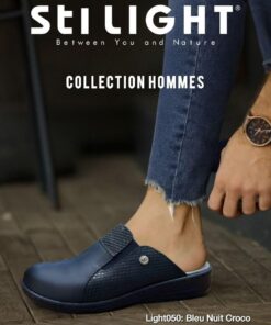 Sabot Orthopédique STI Homme Bleu Nuit Croco Light050