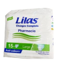 Lilas Couche Adulte Pharmacie Large 15 Pièces