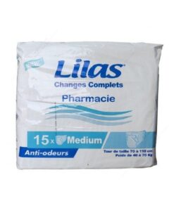 Lilas Couche Adulte Pharmacie Medium 15 Pièces