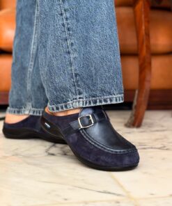 Sabot Orthopédique Ortholite Femme Bleu Daim FE03