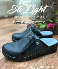 Sabot Orthopédique STI Femme Noir Vernis EV010