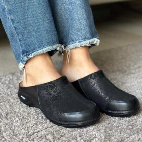Sabot Orthopédique Ortholite Femme Noir Motif FF29