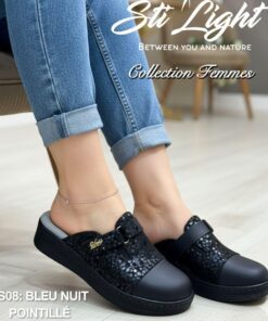 Sabot Orthopédique STI Femme Bleu Nuit Pointillé FS08