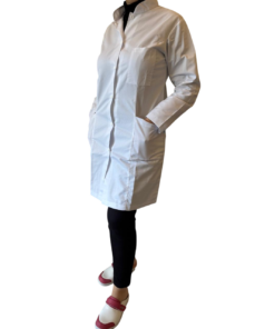 Blouse Médicale Femme Col Officier Couleur Blanc Uni