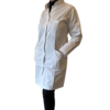 Blouse Médicale Femme Col Officier Couleur Blanc Uni