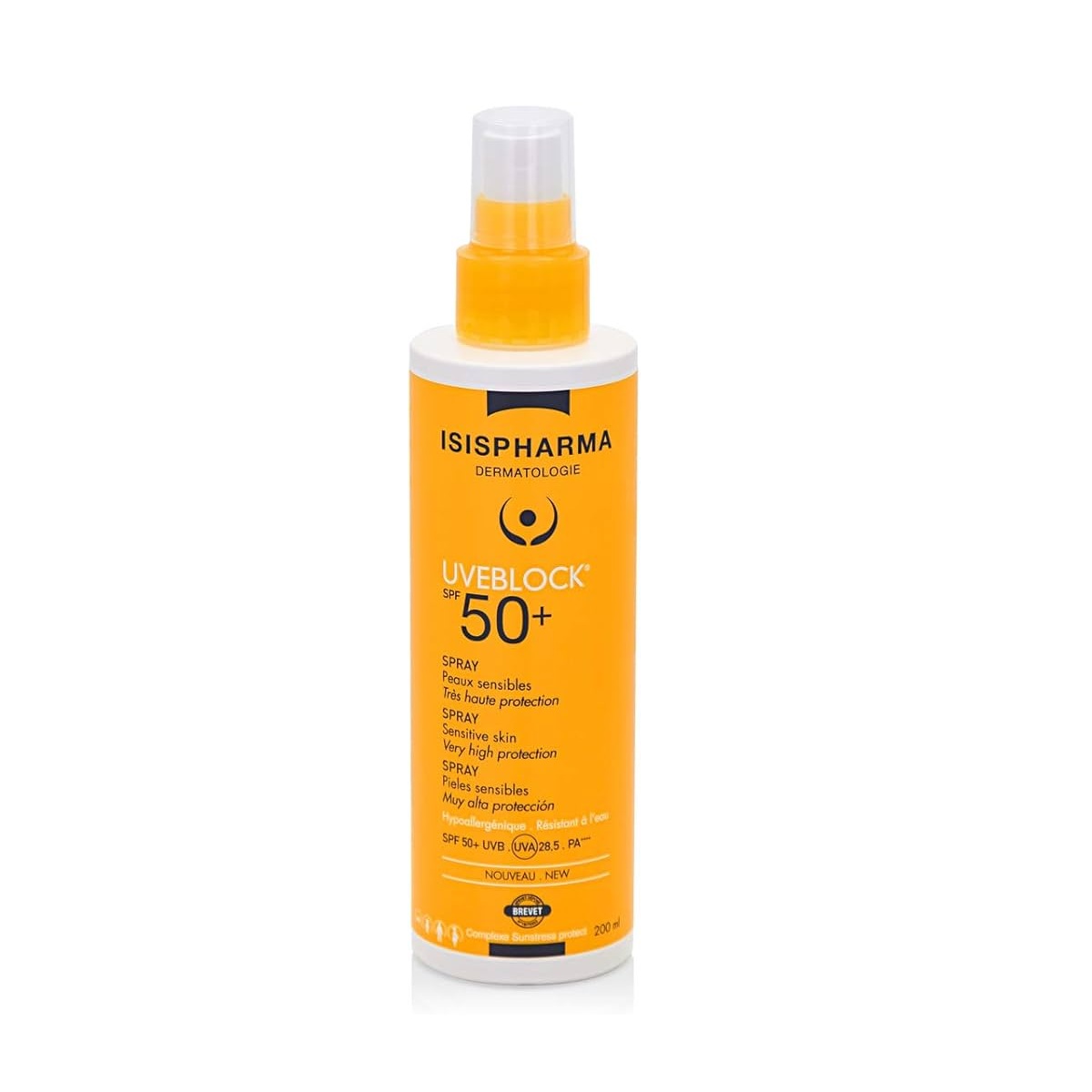 Isispharma Uveblock Spray Solaire Très Haute Protection SPF50+ 200ml