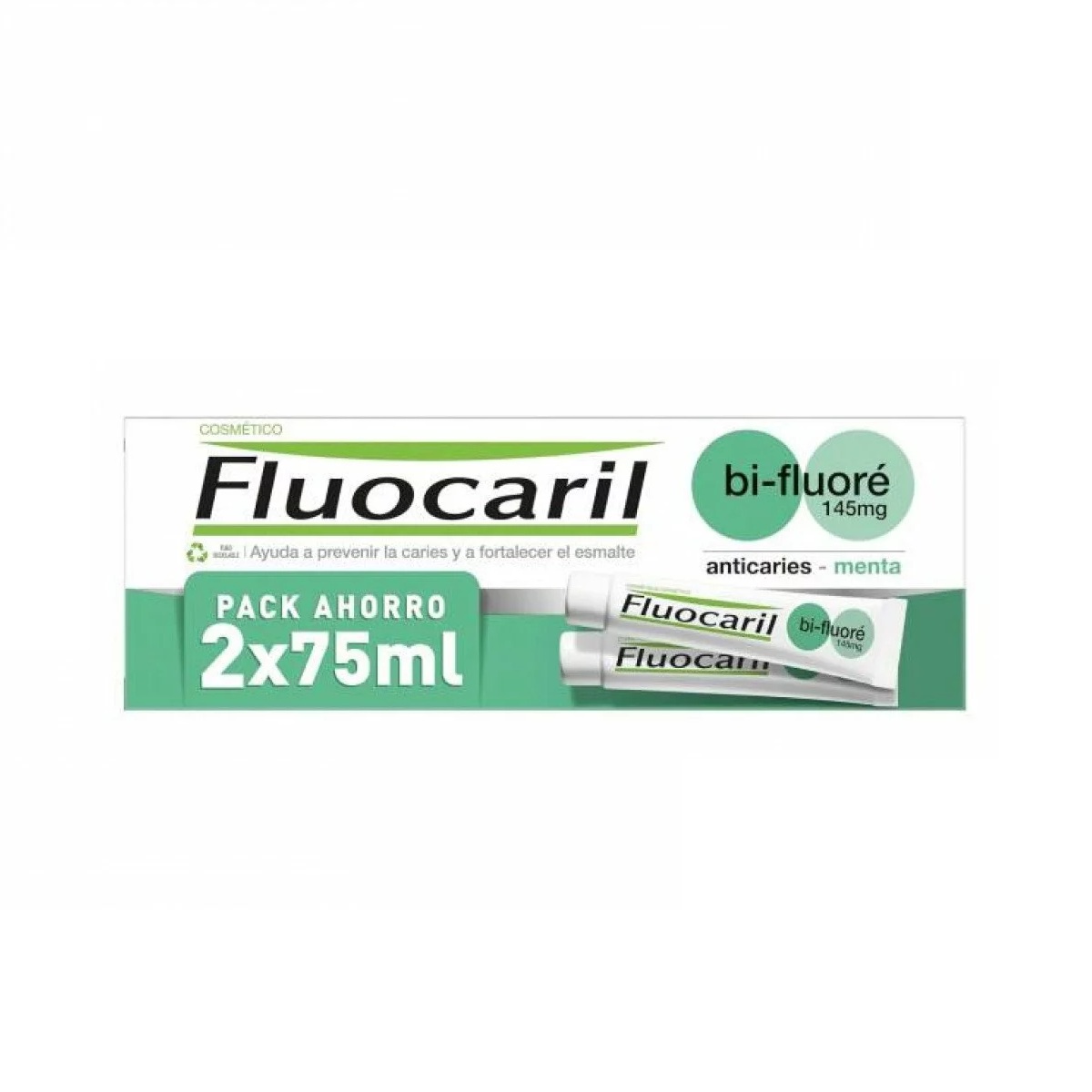Fluocaril Dentifrice Bi-fluoré Menthe 145mg 2 x 75ml