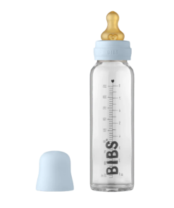 Bibs Biberon en Verre Slow Flow Bleu 225ml