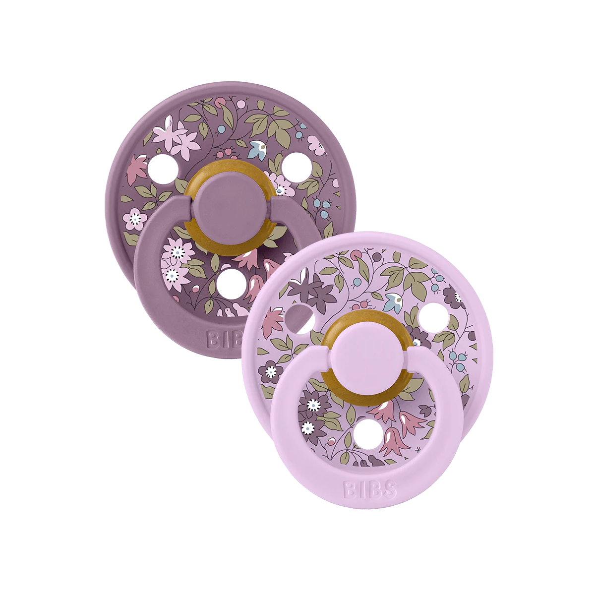 Bibs Lot de 2 Sucettes Colour Natural Pacifier Chamomile Lawn Violet Sky Mix Size1 0m+