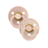 Bibs Lot de 2 Sucettes Colour Natural Rubber Jasmine Blush Size1 0m+