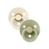 Bibs Lot de 2 Sucettes Colour Pacifier Ivory et Sage Pacifiers Size3 18m+