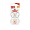 Nuk Lot de 2 Sucettes Spcae Disney Blanc et Gris 0-6m