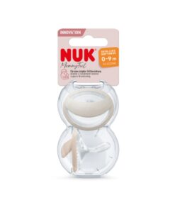 Nuk Lot de 2 sucettes Mommy Feel Beige et Grège 0-9 mois