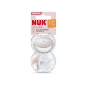 Nuk Lot de 2 sucettes Mommy Feel Beige et Grège 0-9 mois