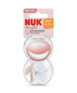 Nuk Lot de 2 sucettes Mommy Feel Rose et Blanc 0-9 mois
