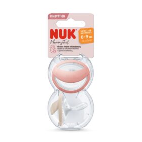 Nuk Lot de 2 sucettes Mommy Feel Rose et Blanc 0-9 mois