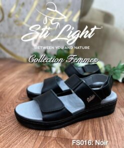 Sandale Orthopédique STI Femme Noir FS016