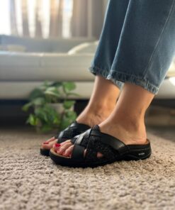 Sabot Orthopédique Ortholite Femme Noir Lame CR03