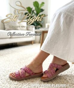 Sabot Orthopédique STI Femme Rose Fleurie 1 AP05