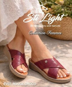 Sabot Orthopédique STI Femme Rouge Croco EV07