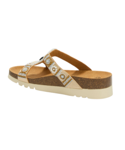 Sabot Orthopédique Scholl Femme Or Clair Blanc Bogota Wedge