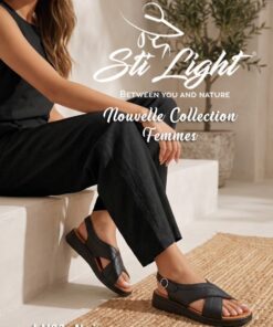 Sandale Orthopédique STI Femme Noir LU03