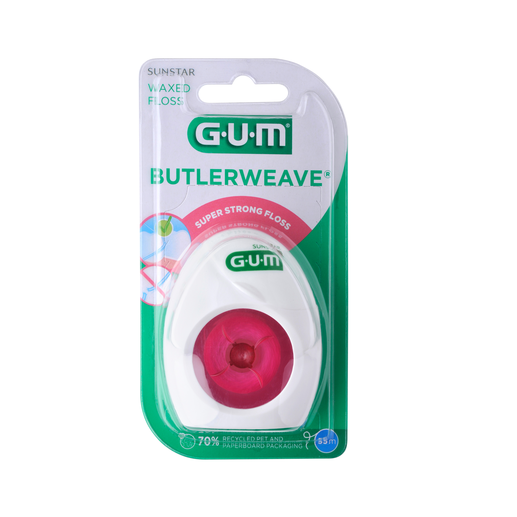 Gum Butlerweave Fil Dentaire Ciré 55m 1155