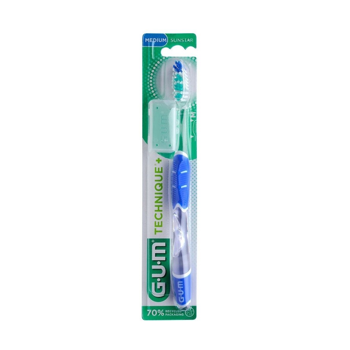 Gum Technique+ Brosse à Dents Bleu Medium 493