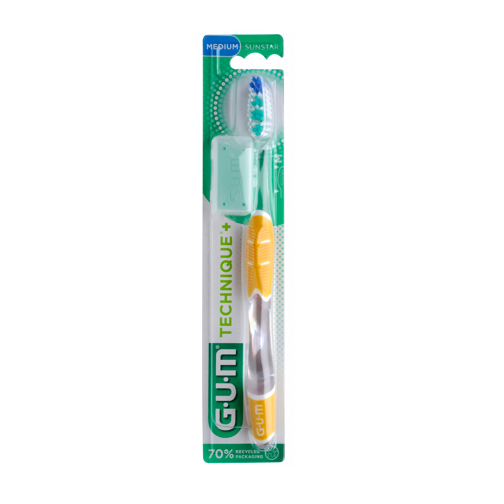 Gum Technique+ Brosse à Dents Jaune Medium 493