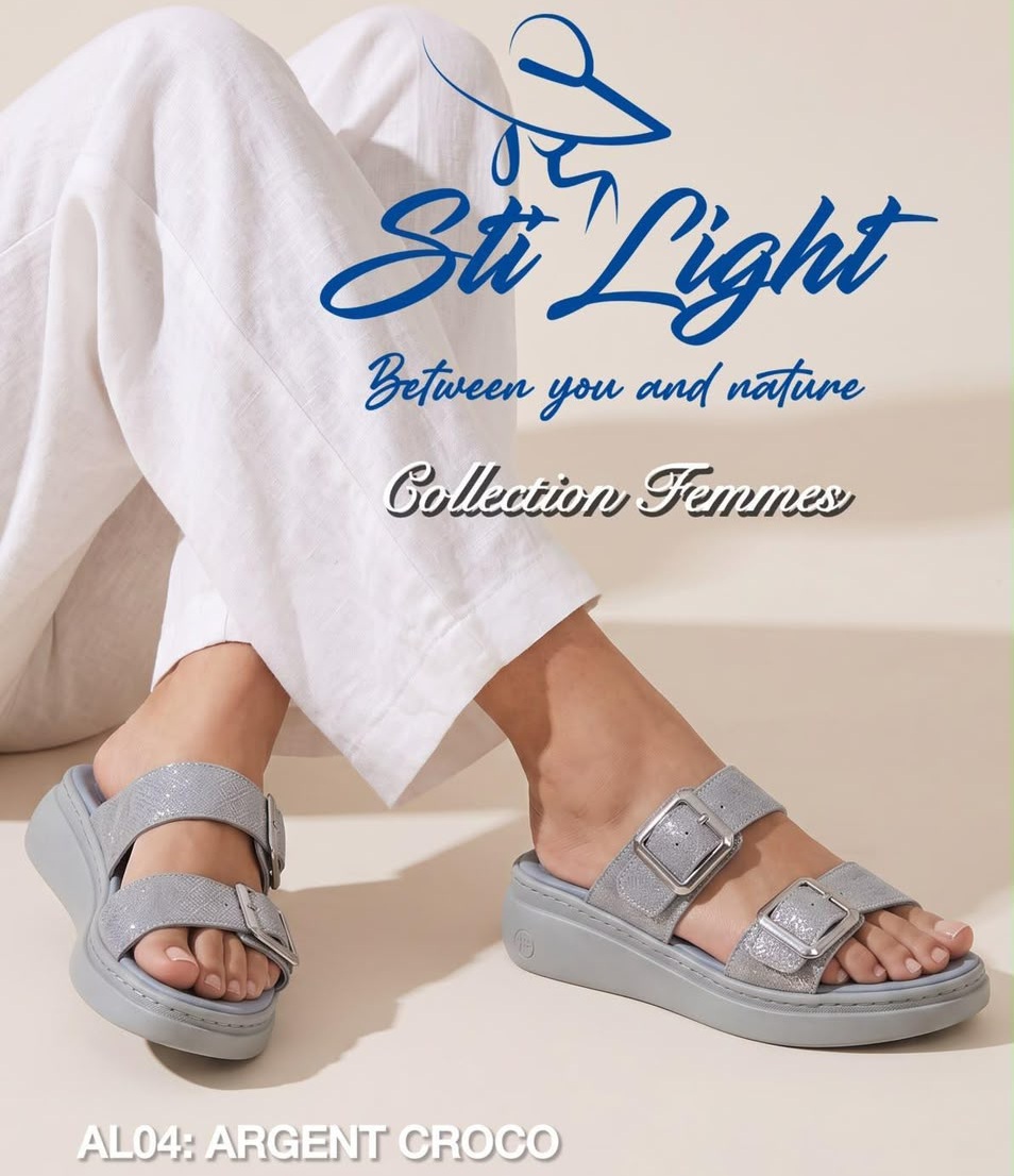 Sabot Orthopédique STI Femme Argent Croco AL04