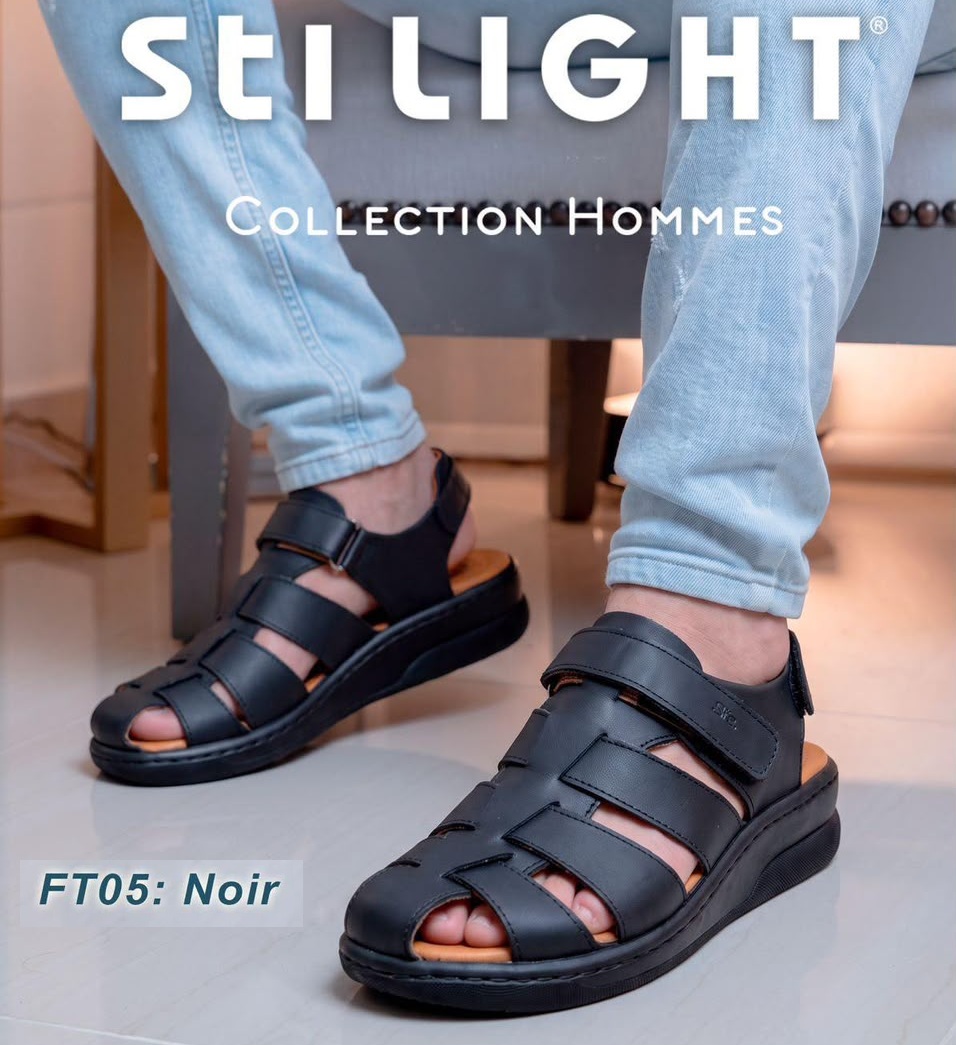 Sandale Orthopédique STI Homme Noir FT05