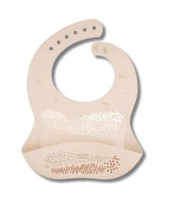 Canpol Babies Bavoir Silicone couleur Crème avec Poche 4m+