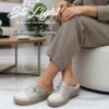 Sabot Orthopédique STI Femme Beige Taupe Brillant FS08