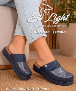 Sabot Orthopédique STI Femme Bleu Nuit Brillant LU04