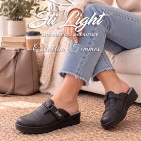 Sabot Orthopédique STI Femme Noir Croco FS08